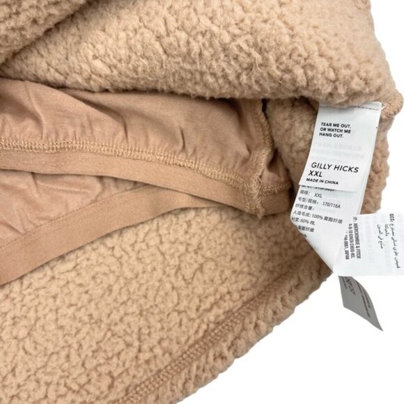 NWT GILLY HICKS Sherpa Fleece Scoop Tank Top Sz XXL Tan - Picture 7 of 7
